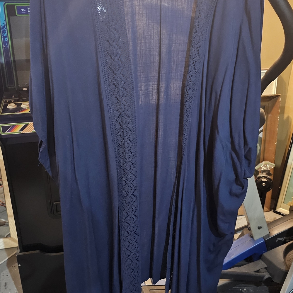 Melrose and Market Sheer Navy Top